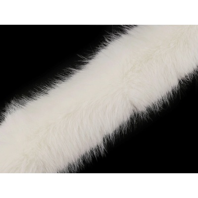 Našívací oděvní / dekorační kožešina plochá šíře 9 cm Varianta: 1 Off White, Balení: 1 m 58871/150725/271503