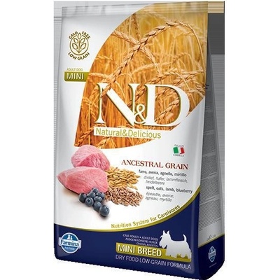 N&D Ancestral Grain Dog Adult Mini Lamb & Blueberry 2,5 kg