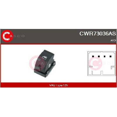 CASCO Spínač elektrického otvárania okien CWR73036AS