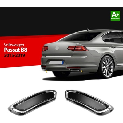SD Nerez zadné difúzory výfuku VW Passat B8 2014-19 R Line style 2 ks
