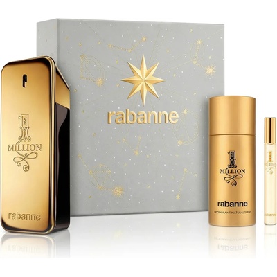 Paco Rabanne 1 Million Подаръчен комплект Тоалетна вода 100 ml + Дезодорант 150 ml + Тоалетна вода 1