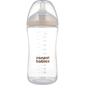 Image 1 of Canpol babies Бебешко шише с двузонов биберон Canpol babies - Natural Shape, 330 ml, 6 м+ (35/402)
