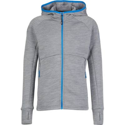 Stoic Детско вълнено яке Stoic Kid's MerinoFleece240 StorforsSt. Zip Hoody Merino hoodie - Light Grey Melange - размер 140 (EU) (703-6423-0214)