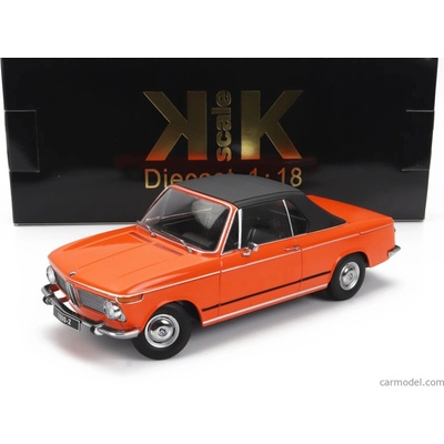 Kk-scale BMW 1600-2 Cabriolet 1968 With Removable Soft-top Orange 1:18