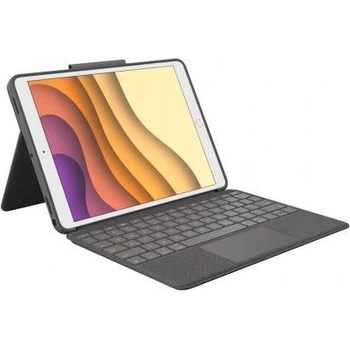 Logitech Combo Touch - безжична клавиатура и тракпад, с кейс и поставка за iPad Air 3 (2019), iPad Pro 10.5 (2017) (тъмносив)