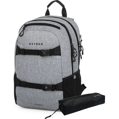 Oxybag Studentský batoh + etue OXY Sport Grey Melange