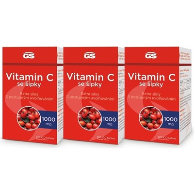 GS Vitamin C1000 se šípky 3 x 100+20 tablet
