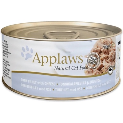 Applaws Tuna Fillet with Cheese in broth чисто месо от риба тон и сирене 70gr
