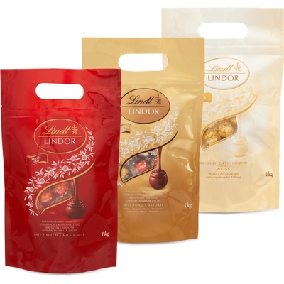 Lindt Lindor Mliečna, Mix, Biela 3 x 1 kg
