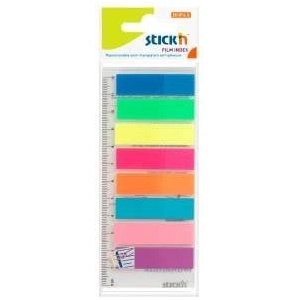 STICK'N Inserts index. samoprz. mix 8 col. neon class. with ropes