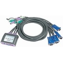 KVM přepínače Aten CS-64A DataSwitch elektronický 4:1 (kláv.,VGA,myš,audio) PS/2