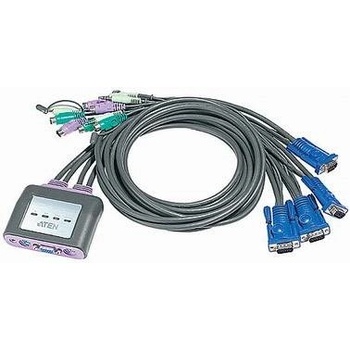 Aten CS-64A DataSwitch elektronický 4:1 (kláv.,VGA,myš,audio) PS/2