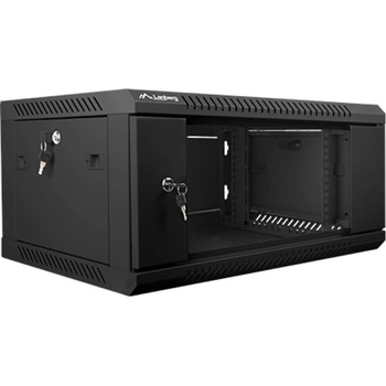 Lanberg rack cabinet 19 wall-mount 4U / 600x450 for self-assembly (flat pack), black (WF01-6404-10B)