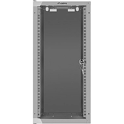 Lanberg rack cabinet 10" wall-mount 12U/280x310 for self-assembly with glass door grey (flat pack) (WF10-2312-10S)