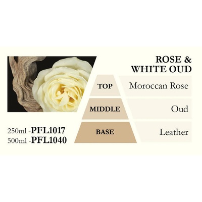 Ashleigh & Burwood Náplň do katalytickej lampy ROSE & WHITE OUD (ruža a bíiely oud), 500 ml