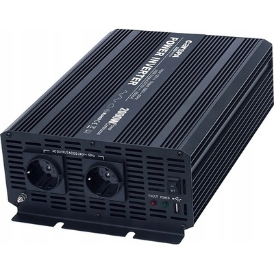 Carspa CAR2KUR-24 24V/230V+USB 2000W, modifikovaná sínusoida