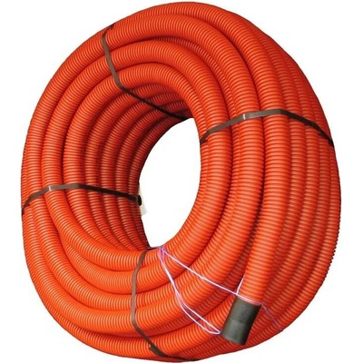Dvouplášťová kabelová chránička Koruflex, červená, pr. 50 mm x 25 m – Zboží Živě