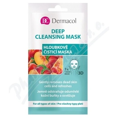 Dermacol textilná hĺbkovo čistiaca maska 3D Gently Removes Dead Skin 15 ml