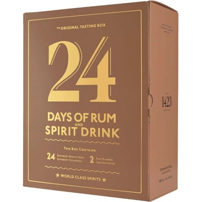 1423 Aps Rumový kalendář 24 Days of Rum 2025 42% 24 x 0,02 l (dárkové balení 2 sklenice)
