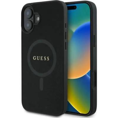 GUESS Калъф Guess Saffiano Classic Logo MagSafe за iPhone 16 - черен (3666339342401)