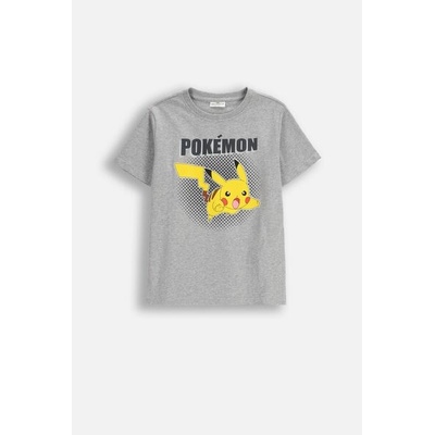 Coccodrillo Tričko s krátkým rukávem šedý s potiskem Pikachu vpředu a vzadu licence POKEMON