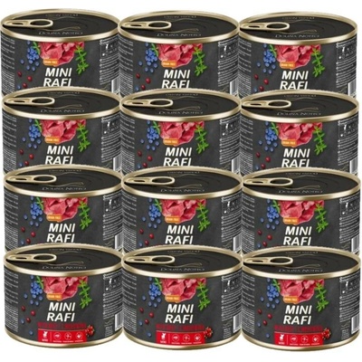 Dolina Noteci Mini Rafi s hovězím masem 12 x 185 g