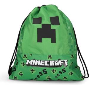 MINECRAFT Ученическа спортна торба Minecraft Pixel - Зелена (72512)