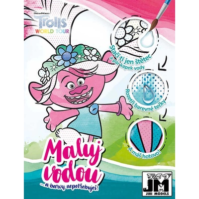 Jiri Models maľuj vodou Trollovia 2 omaľovánky