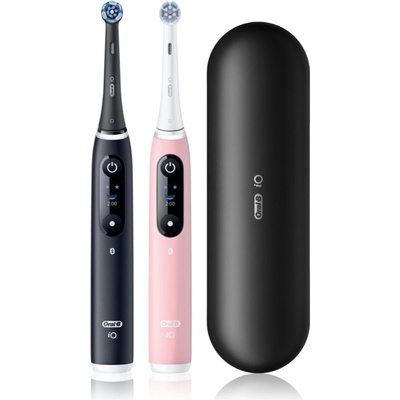 Oral-B iO6 Connected Coach електрическа четка за зъби с калъфка ДУО ОПАКОВКА 2 бр