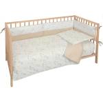 Bimbidreams Бебешки спален комплект с обиколник Bimbidreams - Noe, 3 части, White/Linen (8435629207578)