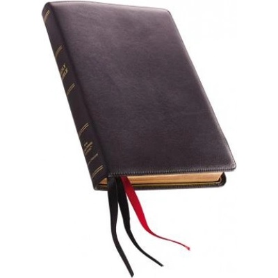 NKJV, Thinline Reference Bible, Large Print, Premium Leather, Black, Sterling Edition, Comfort Print