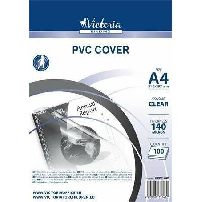 Plastové obálky na krúžkovú väzbu Victoria Office A4 140 mic. číre