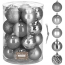 SPRINGOS Vianočné banky sivé mix 6cm sada 20ks