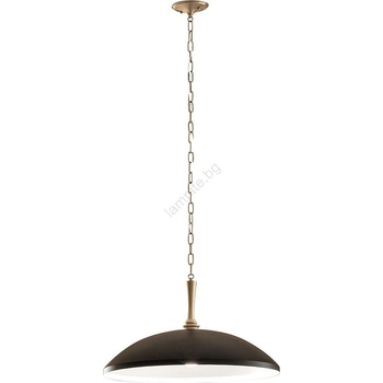 Elstead Lighting Kichler KL-DELAROSA-P-BK - Пендел DELAROSA 1xE27/60W/230V черен/месинг (ED0809)