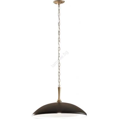 Elstead Lighting Kichler KL-DELAROSA-P-BK - Пендел DELAROSA 1xE27/60W/230V черен/месинг (ED0809)