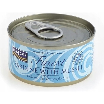 Fish4Cats Finest sardinkou a mušľami 70 g