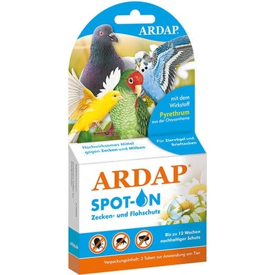 ARDAP Antiparazitní pipety pro ptáky 2 x 4ml – Zboží Dáma