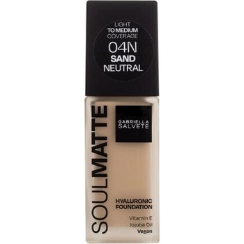 Gabriella Salvete Soulmatte Hyaluronic Foundation hydratačný a zmatňujúci make-up 04n sand neutral 30 ml