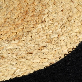 VidaXL prostírání 6 ks přírodní a černé juta a bavlna 38cm