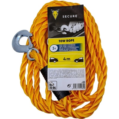 Coyote Secure Lano ťažné s karabínami 5 t
