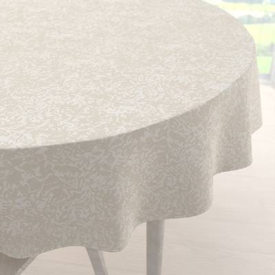 Biante Veľký teflónový okrúhly obrus TF-033 Venezia smotanový Ø 150 cm