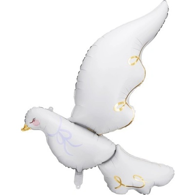 Party Deco Фолиев Балон, Бял Гълъб, 80х100см