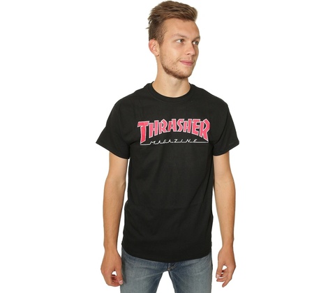 Thrasher Outlined black red