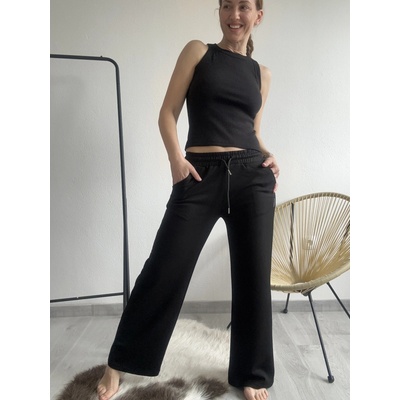 Sim Fashion Široké tepláky OYSHO Krémová