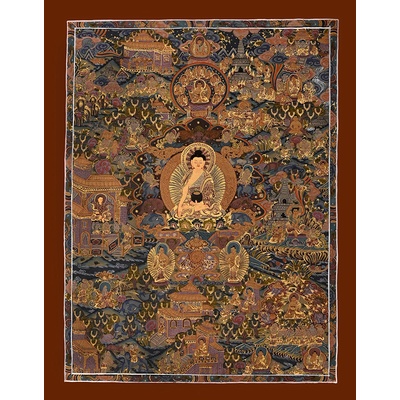 Malovaný obraz THANGKA 43x55 cm