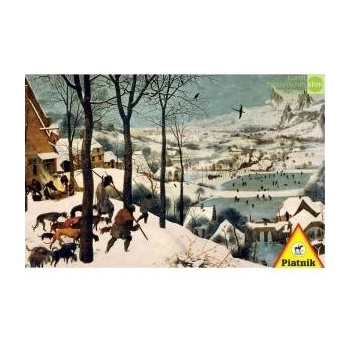 Piatnik Puzzle 1000 - Brueghel, Mysliwi on the PIATNIK snow