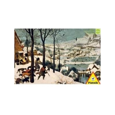 Piatnik Puzzle 1000 - Brueghel, Mysliwi on the PIATNIK snow