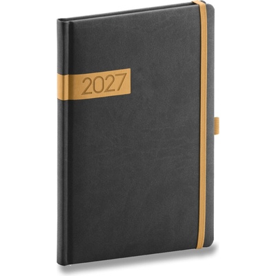 Presco Twill A5 týdenní 2027 černý