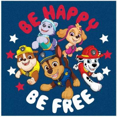 Setino chlapčenský uterák na tvár Tlapková patrola motív Be Happy / Be Free 100% bavlna 35 x 35 cm