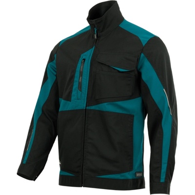 Sara Workwear pracovní kalhoty CRAFTER černé petrolejové